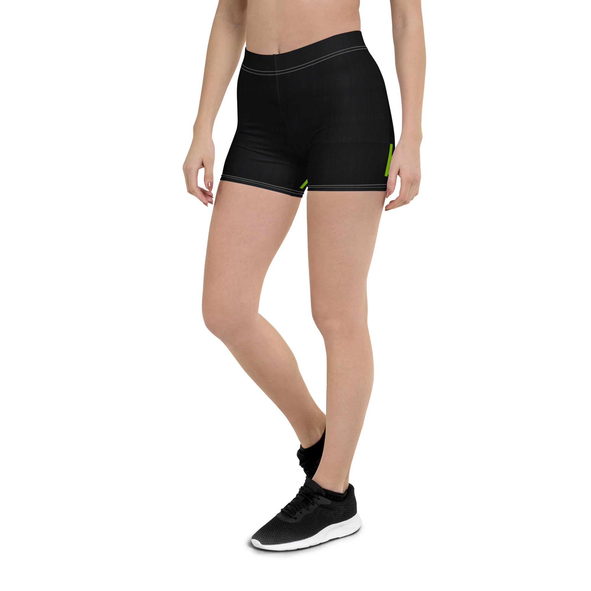 Brat Green Girls' Shorts. Black Gym Shorts. Lime Green Workout Shorts. WickedYo.